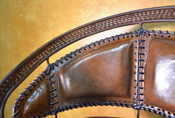 Iron Equipal Barstool, Spanish Barstool, Swivel Barstool