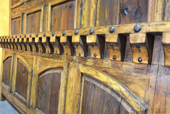 Cama Santos Old Wood Bed, Tall Headboard