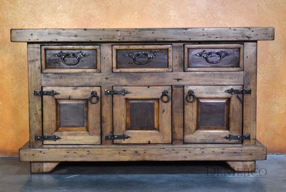 Mezcal Buffet, Old World Style Buffet, Old Wood Buffet