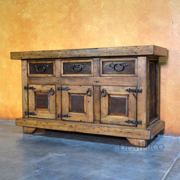 Mezcal Buffet, Old World Style Buffet, Old Wood Buffet