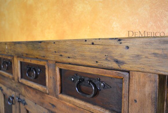 Mezcal Buffet, Old World Style Buffet, Old Wood Buffet