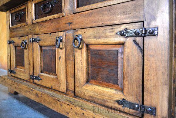 Mezcal Buffet, Old World Style Buffet, Old Wood Buffet