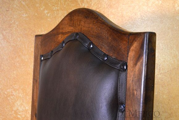 Silla Casa Torcida, Spanish Leather Chair, Leather Dining Chair