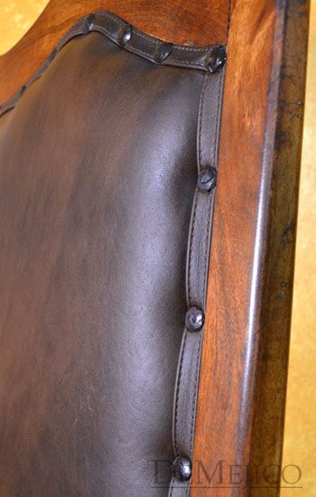 Silla Casa Torcida, Spanish Leather Chair, Leather Dining Chair