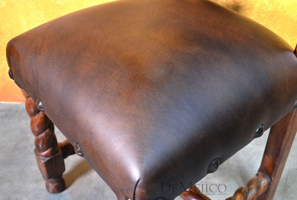 Silla Casa Torcida, Spanish Leather Chair, Leather Dining Chair