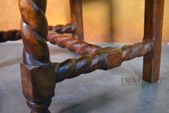 Silla Casa Torcida, Spanish Leather Chair, Leather Dining Chair