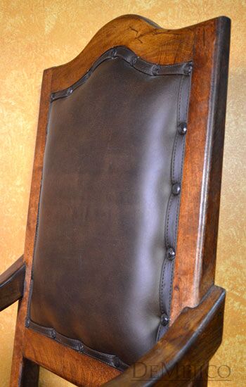 Silla Casa Torcida, Spanish Leather Chair, Leather Dining Chair