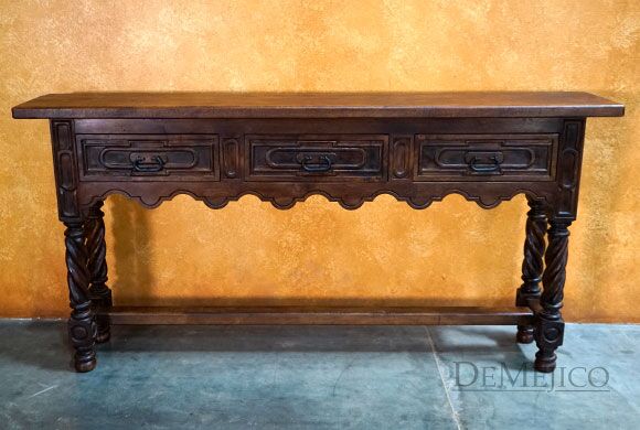 Consola Madrid, Spanish Console Table, Hand Carved Console Table