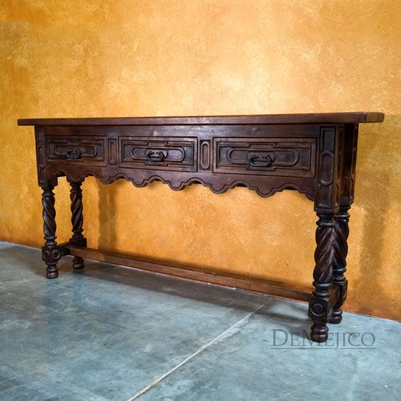 Consola Madrid, Spanish Console Table, Hand Carved Console Table