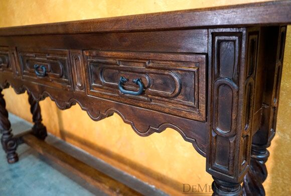 Consola Madrid, Spanish Console Table, Hand Carved Console Table