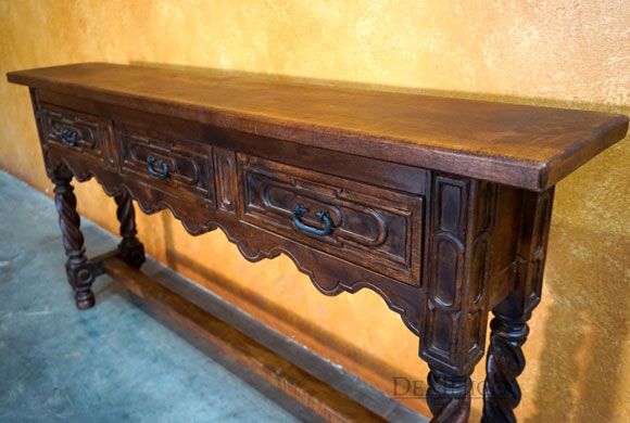 Consola Madrid, Spanish Console Table, Hand Carved Console Table