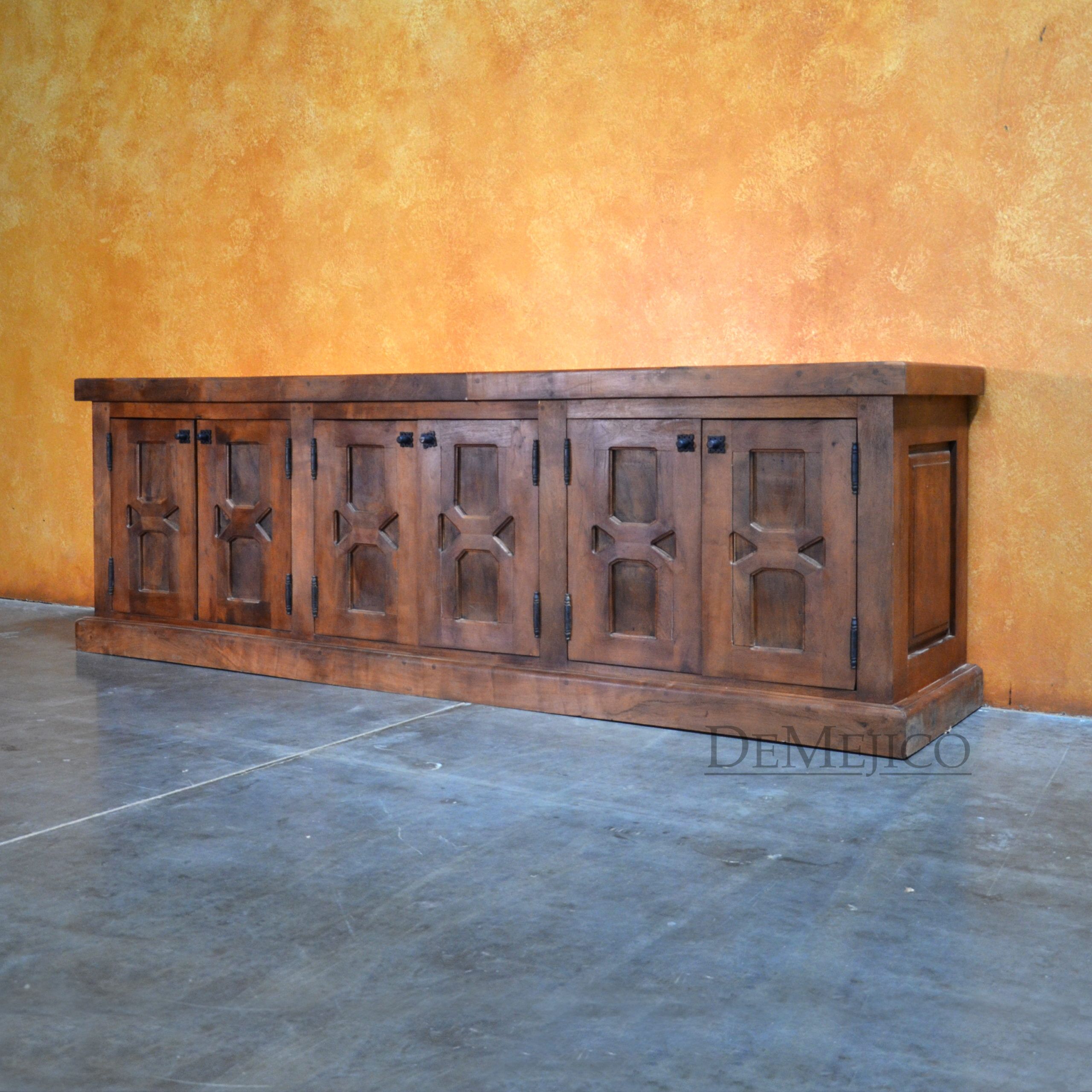 Eduardo Entertainment Center, Carved Entertainment Center - Demejico