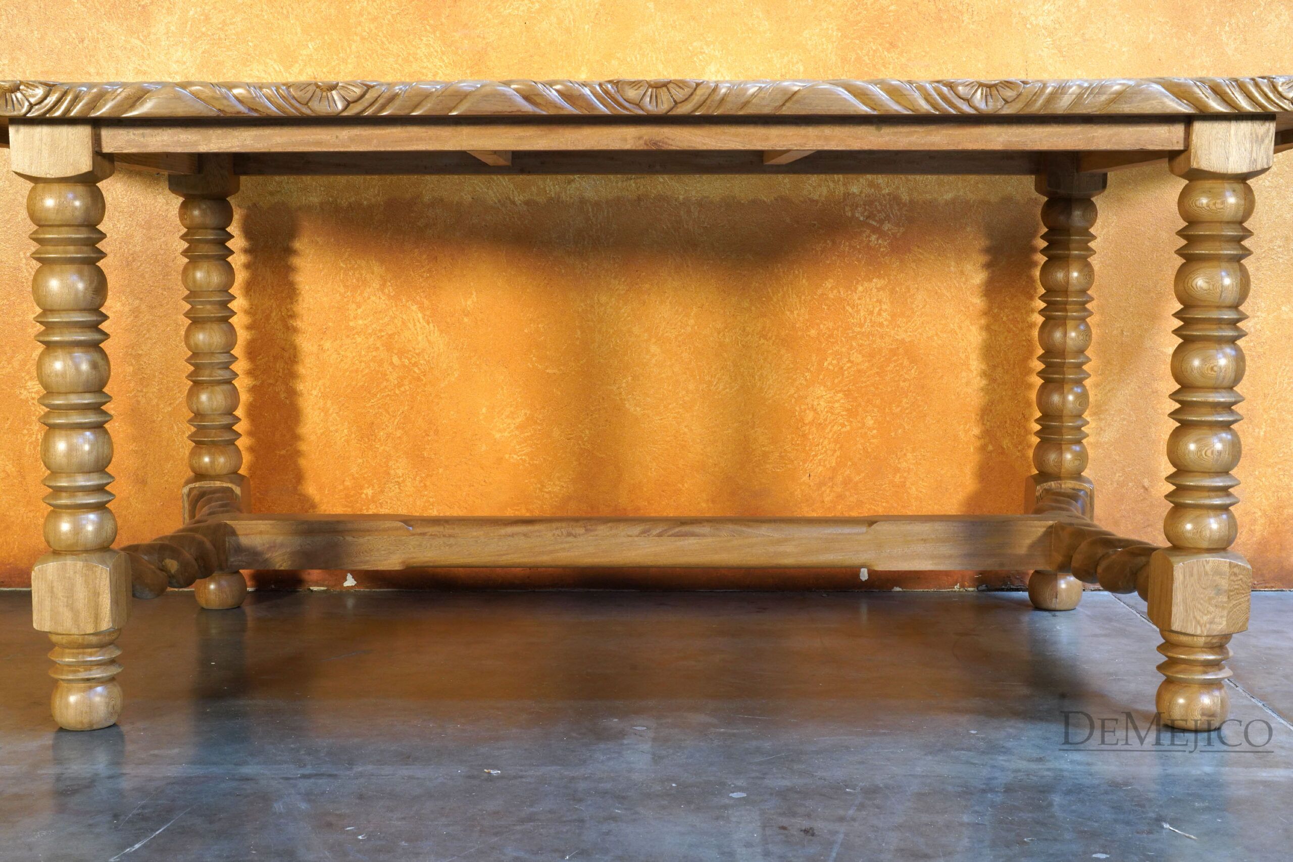 Mesa Floresta, Hand Carved Dining Table, Coastal Furniture Style