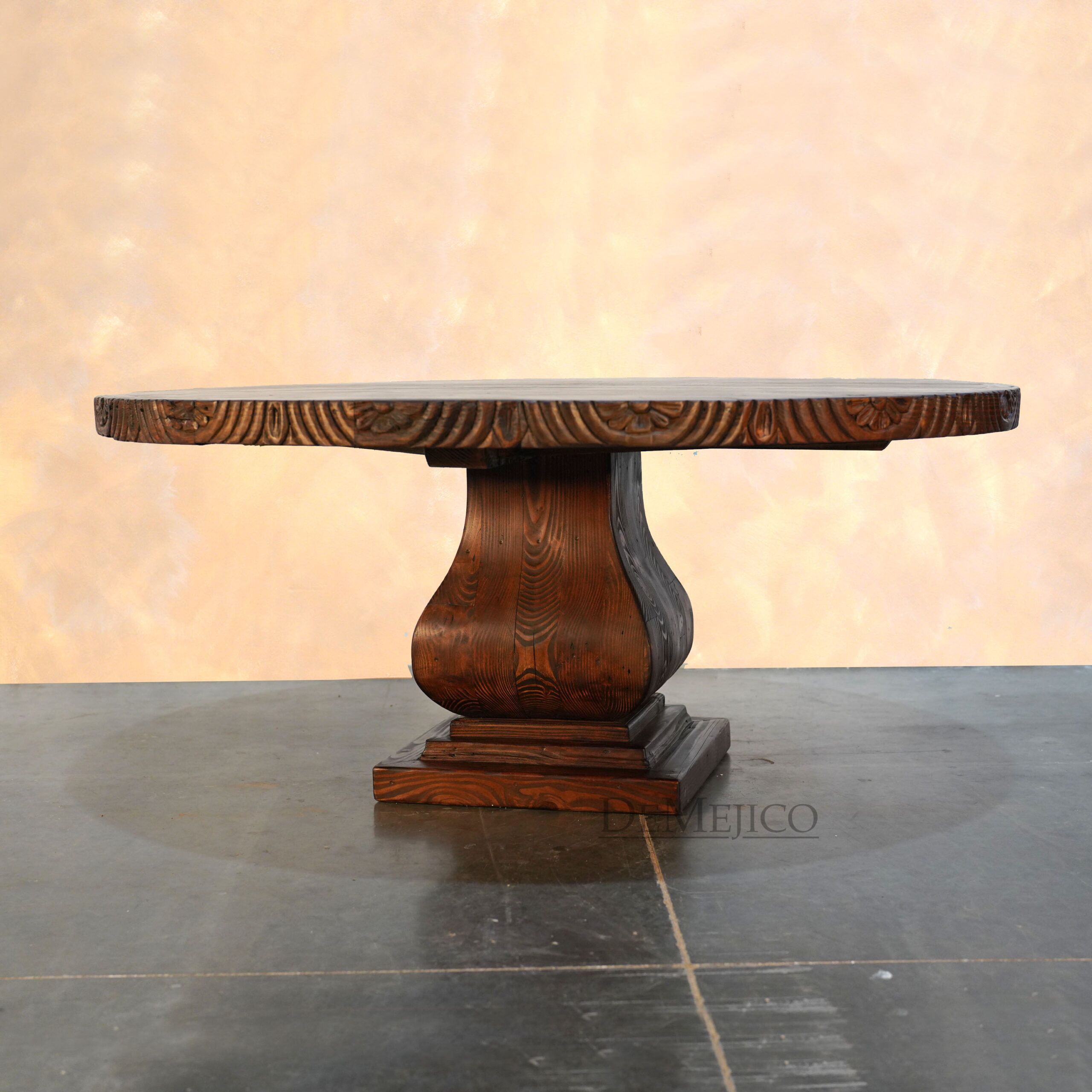 Old Wood Mesa Brianna Especial, Hand Carved Dining Table - Demejico