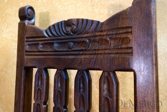 Spanish Carved Kitchen Chair, Silla Santa Fe