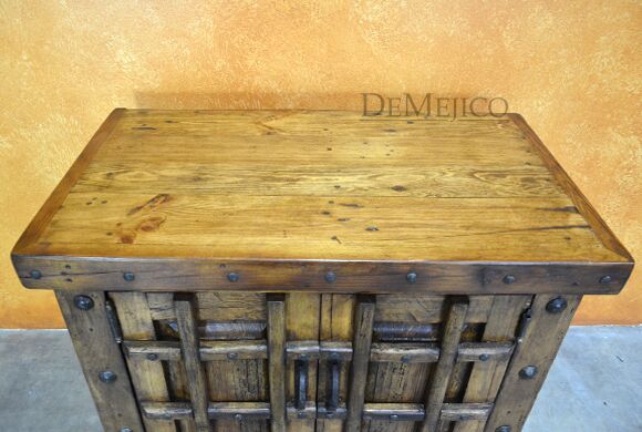Old World rustic vanity table