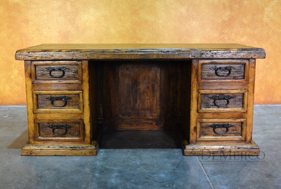 reclaimed wood desk