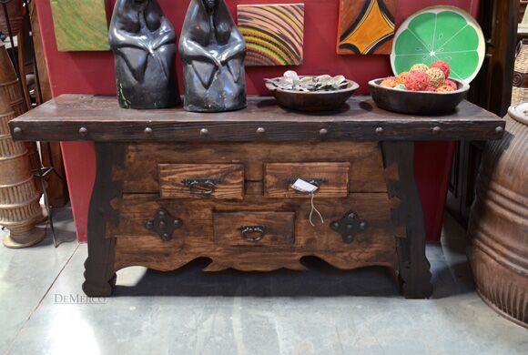 reclaimed wood console