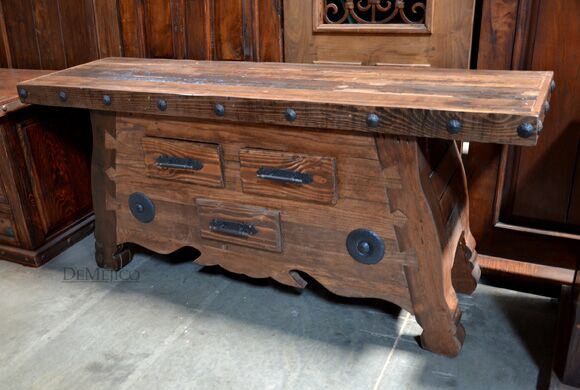 reclaimed wood console