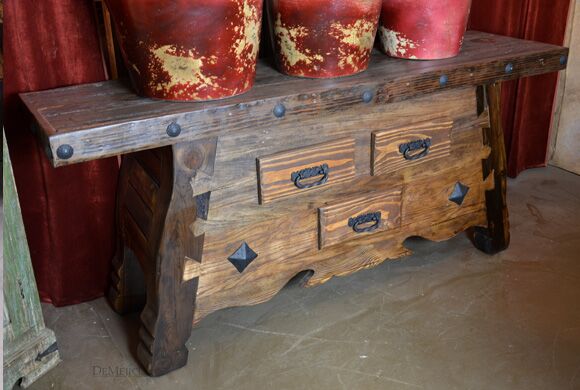 reclaimed wood console