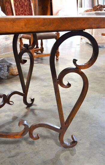 wrought iron dining table