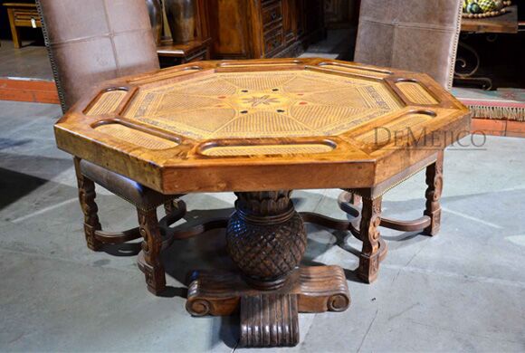 wood poker table