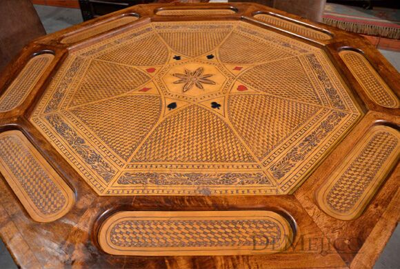 wood poker table