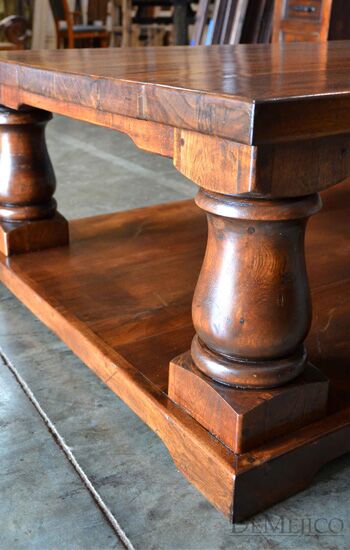 turned leg coffee table
