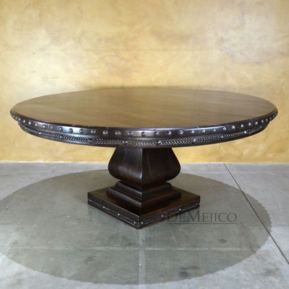 round mesquite dining table