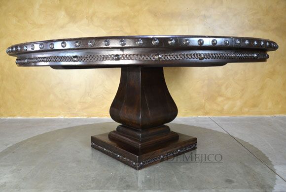 round mesquite dining table