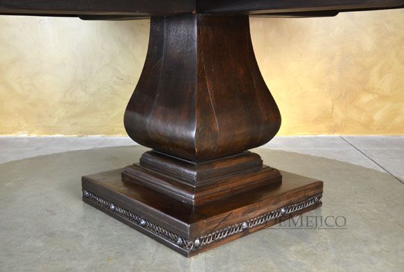 round mesquite dining table