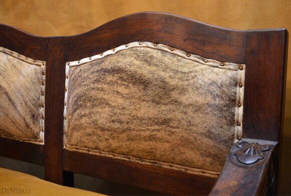 spanish leather bench