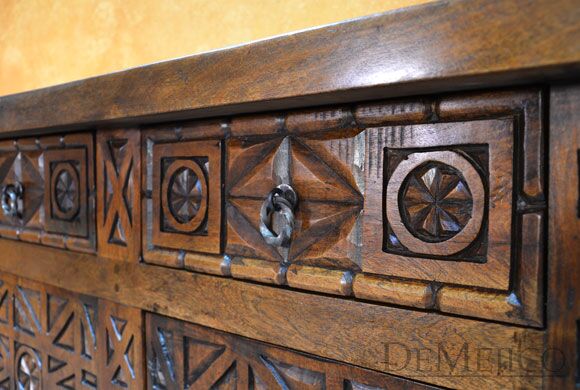 mediterranean carved console