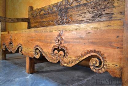 Banca Guadalajara, Spanish Colonial Bench, Spanish Carved Bench, Outdoor Patio Bench