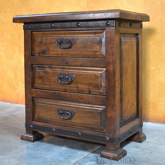 mesquite nightstand, bedside table