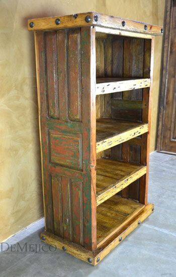 old wood bookcase