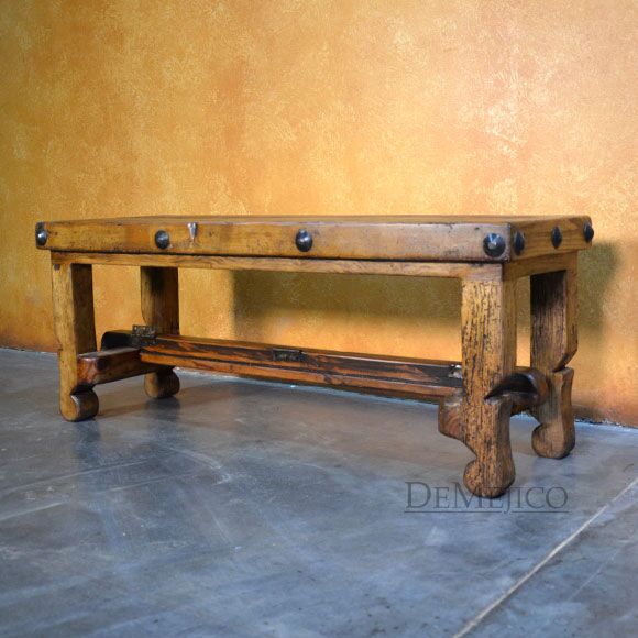 Old Wood Bench 4ft, Colonial Style Bench
