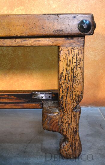 Old Wood Bench 4ft, Colonial Style Bench
