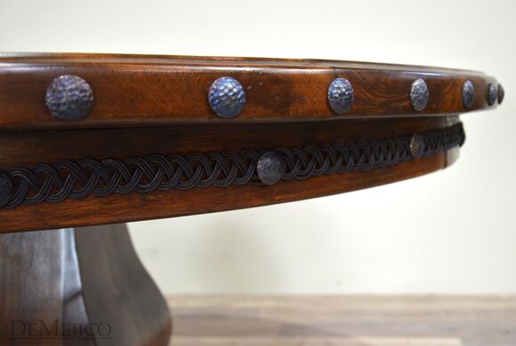 round mesquite dining table