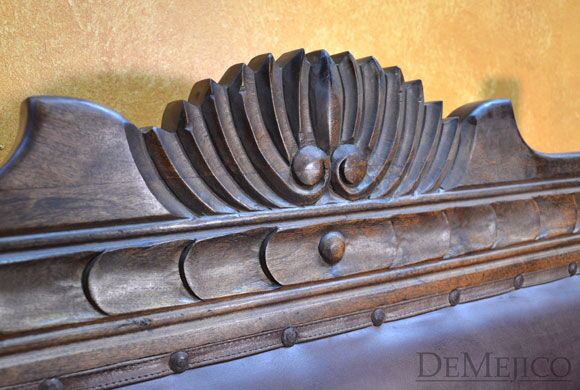 Santa Fe Bench, Carved Benches, Mexican Benches, Southwest Furniture, Mexican Furniture