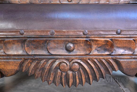Santa Fe Bench, Carved Benches, Mexican Benches, Southwest Furniture, Mexican Furniture