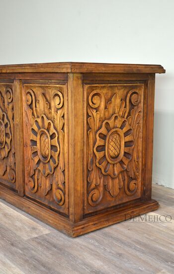 carved colonial desk