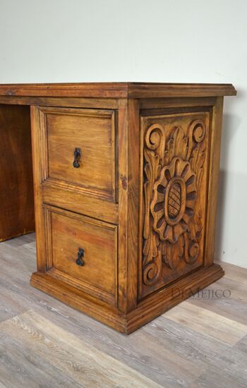 carved colonial desk