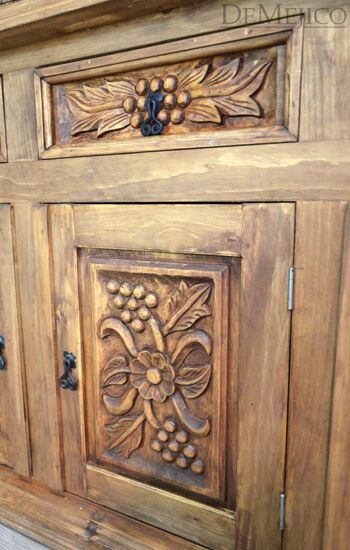 spanish carved hutch