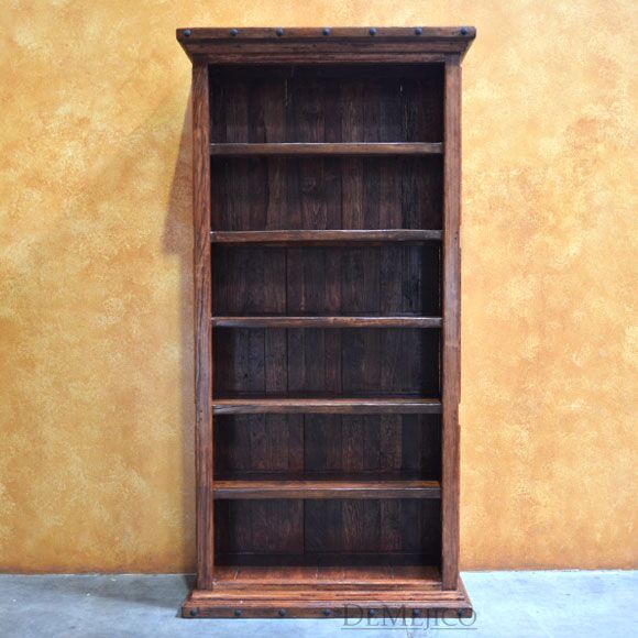 Tall Alamo Bookcase, Old Wood Bookcase