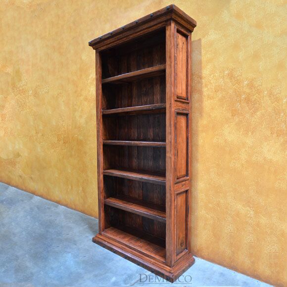 Tall Alamo Bookcase, Old Wood Bookcase