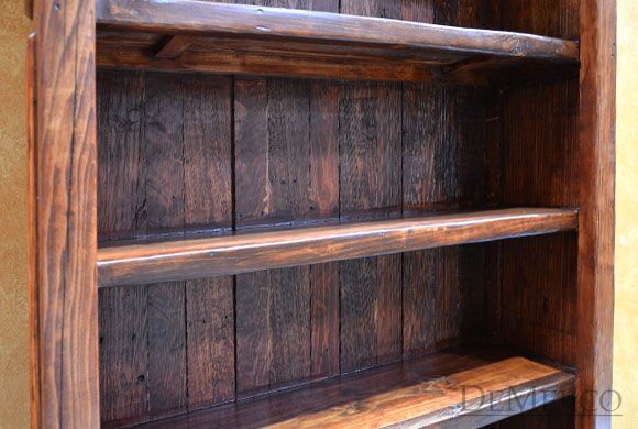 Tall Alamo Bookcase, Old Wood Bookcase