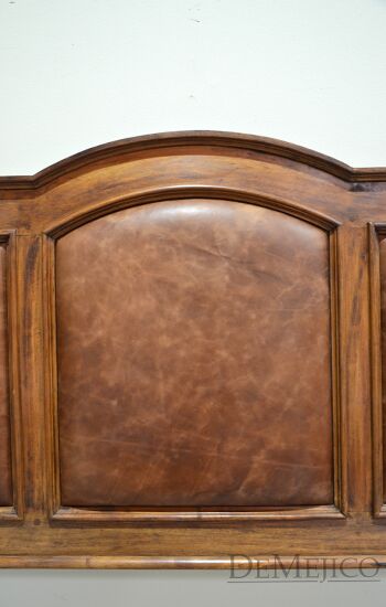 leather panel bed