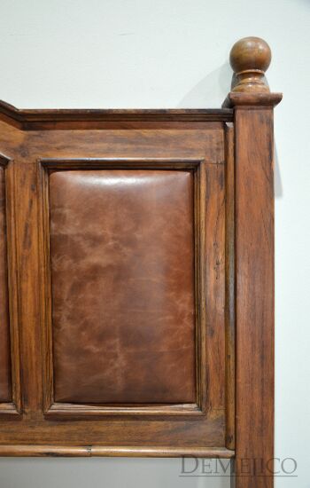 leather panel bed