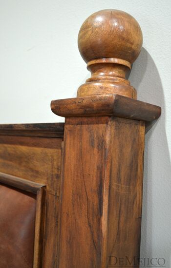 leather panel bed